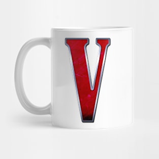 V letter Mug